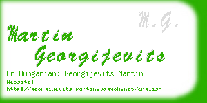 martin georgijevits business card